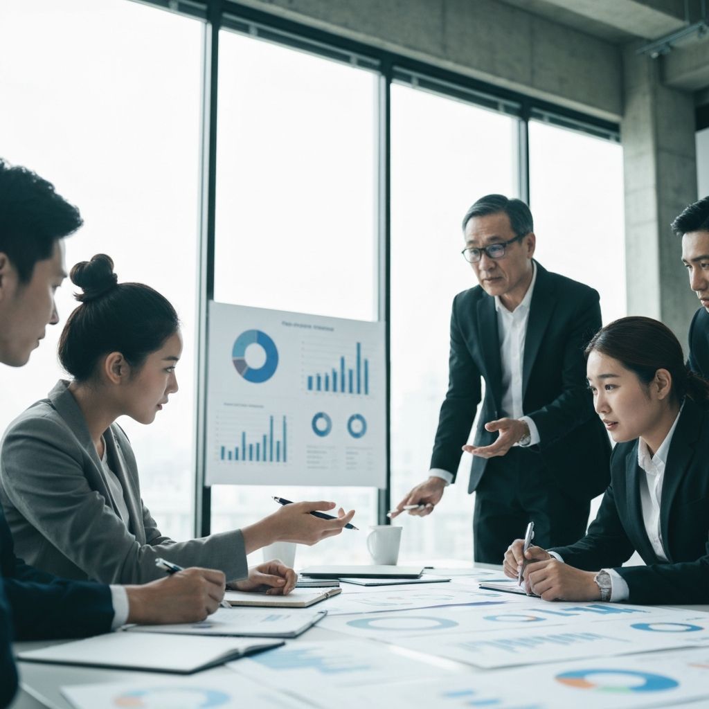 Equipo profesional analizando datos de capital en reunión estratégica